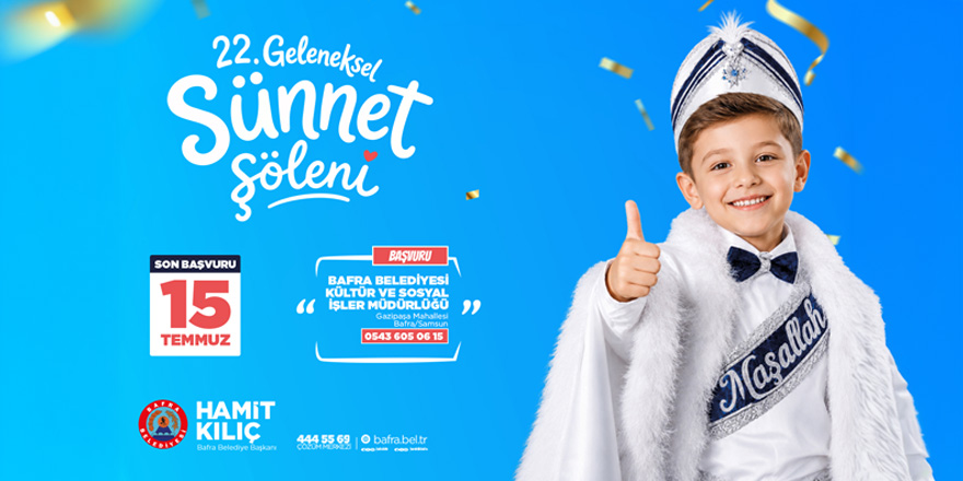 22. Geleneksel Sünnet Şöleni Başvuruları Başlıyor