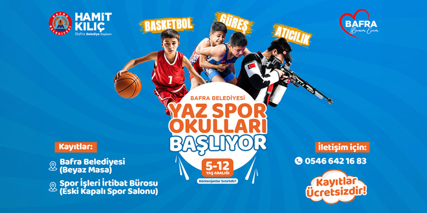 Ücretsiz Yaz Spor Okulları İçin Kayıt Zamanı