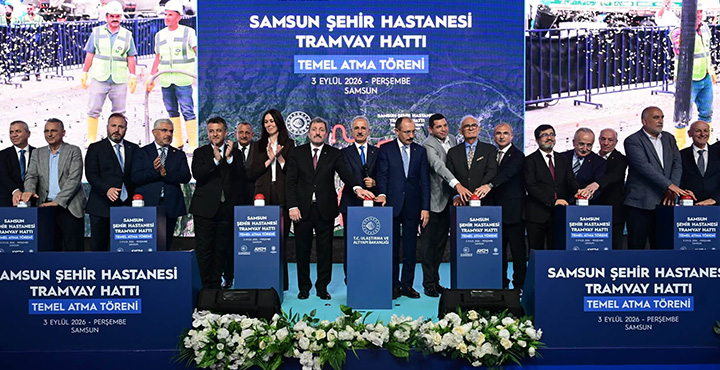 Samsun’da Şehir Hastanesi Tramvay Hattı İçin Temel Atıldı