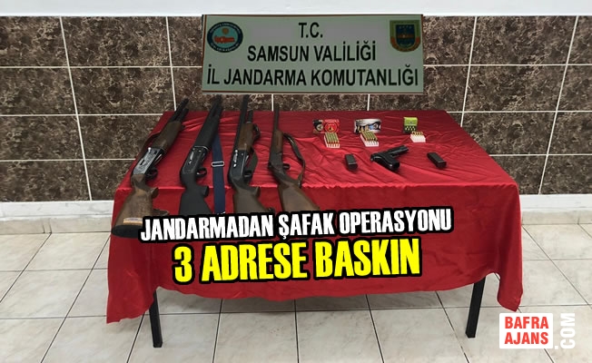 Jandarmadan Şafak Operasyonu; 3 Adrese Baskın