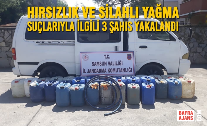 Hırsızlık ve Silahlı Yağma Suçlarıyla İlgili 3 Şahıs Yakalandı