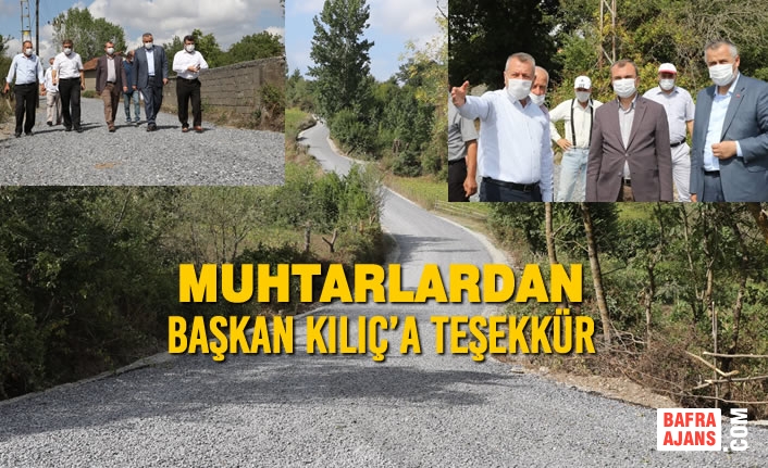 Muhtarlardan Başkan Kılıç’a Teşekkür