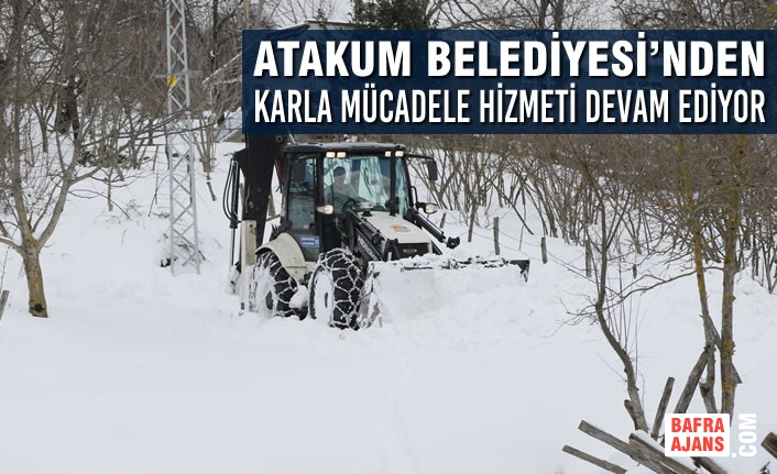 Atakum Belediyesi’nden Karla Mücadele Hizmeti Devam Ediyor