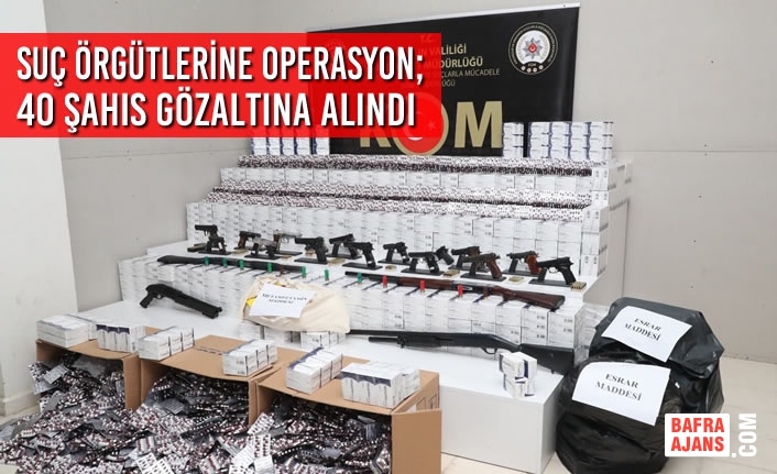 Suç Örgütlerine Operasyon; 40 Şahıs Gözaltına Alındı