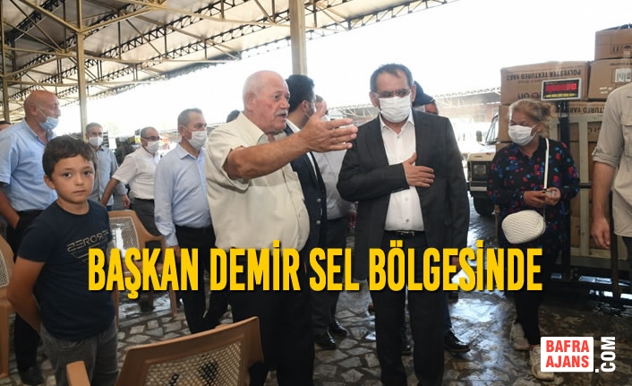 Başkan Mustafa Demir Sel Bölgesinde