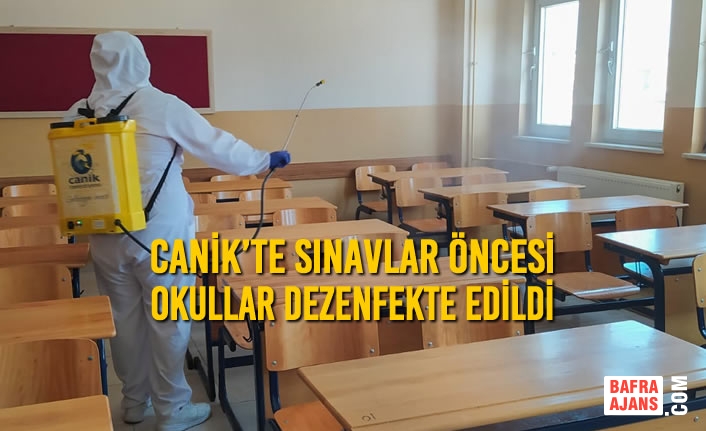 Canik’te Sınavlar Öncesi Okullar Dezenfekte Edildi