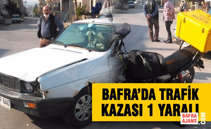 Bafra’da Trafik Kazası : 1 Yaralı
