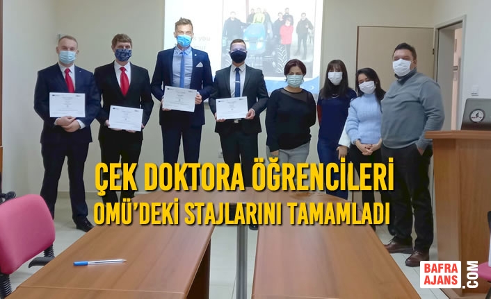 Çek Doktora Öğrencileri OMÜ’deki Stajlarını Tamamladı
