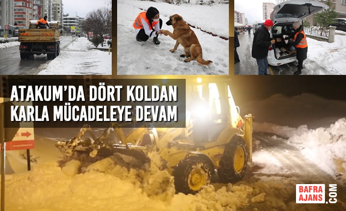 Atakum Belediyesi, Kar Mücadelesini Sürdürüyor