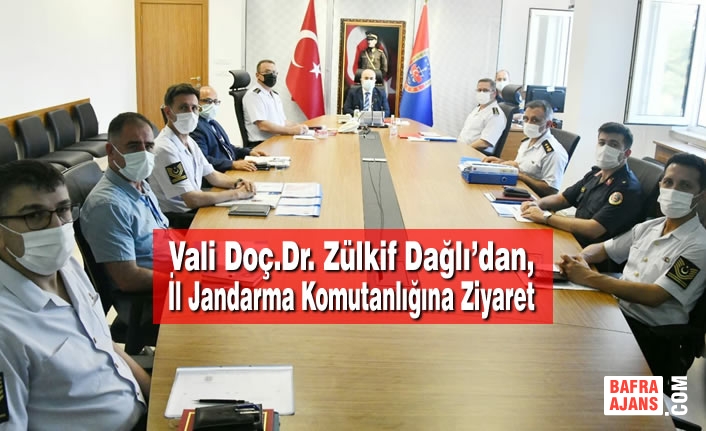 Vali Doç.Dr. Zülkif Dağlı’dan, İl Jandarma Komutanlığına Ziyaret