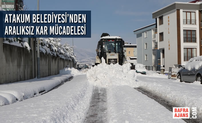 Atakum Belediyesi’nden Aralıksız Kar Mücadelesi