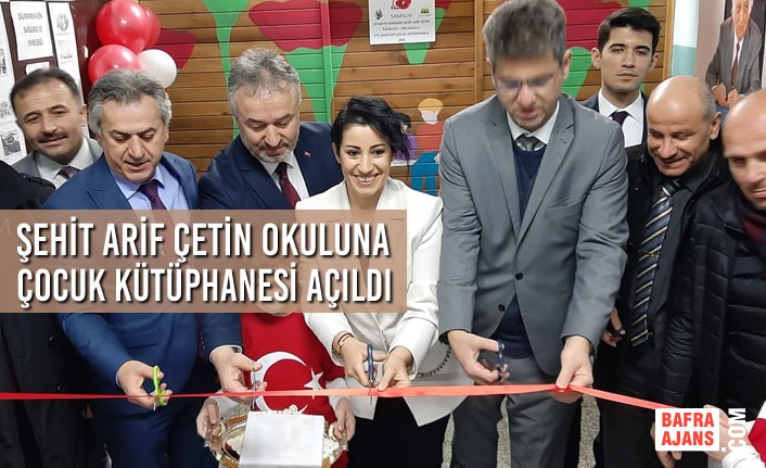 Şehit Arif Çetin Okuluna Çocuk Kütüphanesi Açıldı