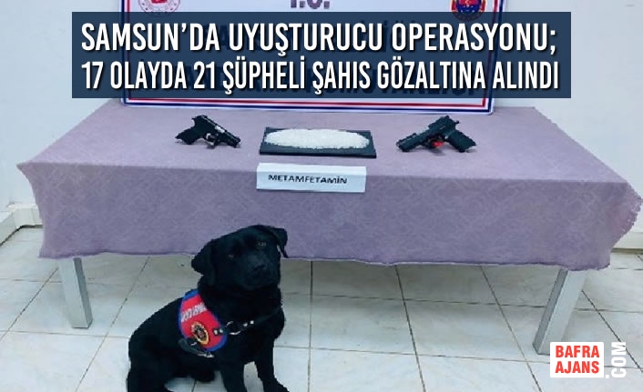 Samsun’da Uyuşturucu Operasyonu; 21 Şüpheli Şahıs Gözaltına Alındı