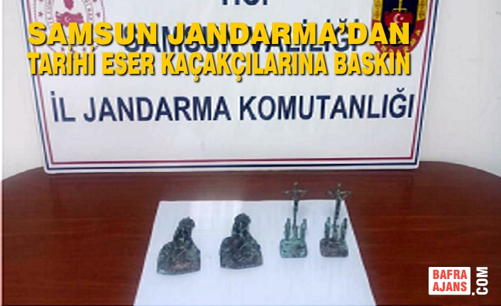 Samsun Jandarma’dan Tarihi Eser Kaçakçılarına Baskın