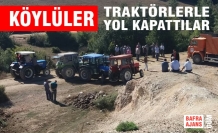 Köylülerden Traktörlerle Yol Kapatma Eylemi