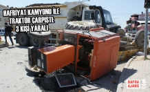 Hafriyat Kamyonu İle Traktör Çarpıştı: 3 Yaralı