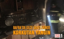 Bafra’da Gece Saatlerinde Korkutan Yangın