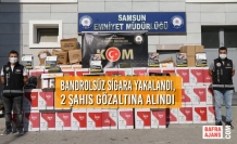 Samsun’da Bandrolsüz Sigara Yakalandı, 2 Şahıs Gözaltına Alındı