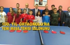 100. Yıl Ortaokulunda Yeni Masa Tenisi Salonunu Açıldı