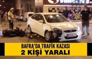 Bafra'da Trafik Kazası; 2 Kişi Yaralı