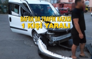 Bafra’da Trafik Kazası: 1 Yaralı