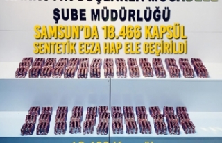 Samsun’da 18.466 Kapsül Sentetik Ecza Hap Ele Geçirildi