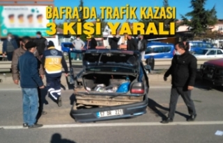 Bafra’da Trafik Kazası; 3 Kişi Yaralı