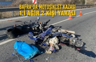 Bafra’da Motosiklet Kazası: 1'i Ağır 2 Yaralı