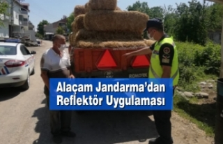Alaçam Jandarma’dan Reflektör Uygulaması