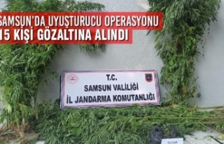 Samsun’da Uyuşturucu Operasyonu: 15 Gözaltı