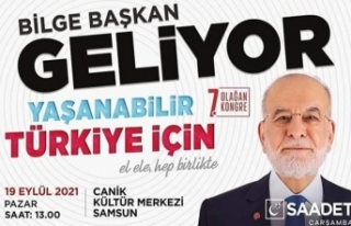Temel Karamollaoğlu, Partisinin 7. İl Kongresi için...