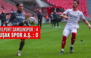 Yılport Samsunspor – Uşak Spor A.Ş. : 4 – 0