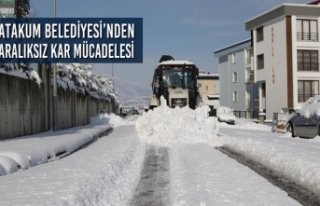 Atakum Belediyesi’nden Aralıksız Kar Mücadelesi