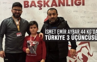 İsmet Emir Aybar 44 Kg’da Türkiye 3 Üçüncüsü