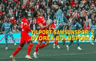 Yılport Samsunspor: 2 - Dyorex Boluspor: 2