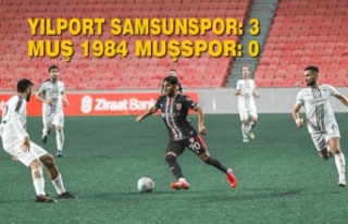 Yılport Samsunspor: 3 – Muş 1984 Muşspor: 0