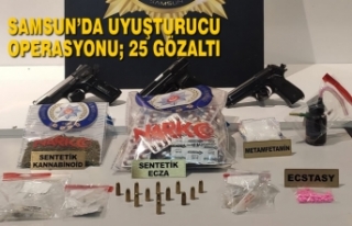 Samsun’da Uyuşturucu Operasyonu; 25 Gözaltı