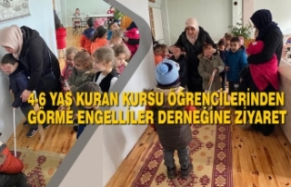 4-6 yaş Kuran kursu öğrencilerinden Görme Engelliler...
