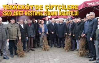Tekkeköy’de Çiftçilere 2500 Adet Kestane Fidanı...