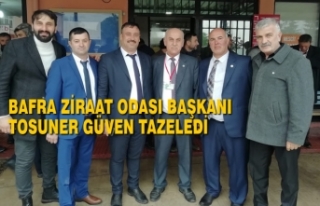 Bafra Ziraat Odası Başkanı Osman Tosuner Güven...