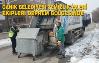 Canik Belediyesi Temizlik İşleri Ekipleri Deprem...