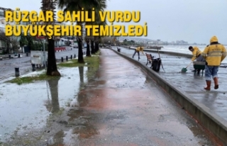 Rüzgar Sahili Vurdu Büyükşehir Temizledi