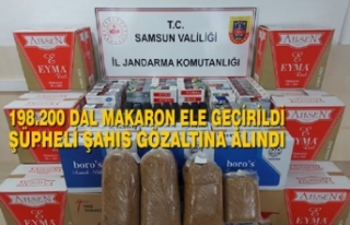 198.200 Dal Makaron Ele Geçirildi Şüpheli Şahıs...