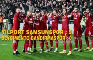 Yılport Samsunspor : 5 – Beyçimento Bandırmaspor...