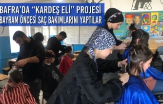 Bafra’da “Kardeş Eli” Projesi Bayram Öncesi Saç Bakımlarını Yaptılar