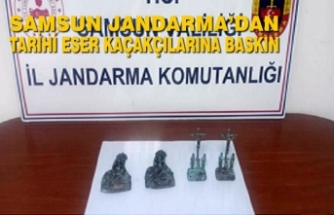 Samsun Jandarma’dan Tarihi Eser Kaçakçılarına Baskın
