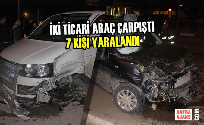 Tokat'ta İki Ticari Araç Çarpıştı: 7 Yaralı